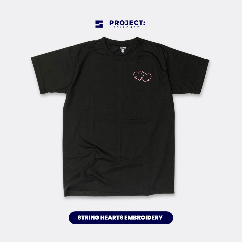 String hearts shirt with initials | PROJECT: STITCHED | Shopee Philippines