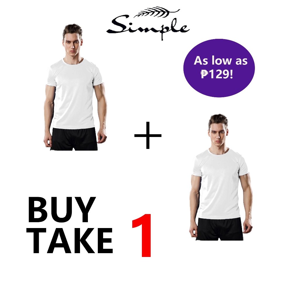 Simple round neck solid color Drifit tshirt BUY 1 TAKE 1 unisex ...