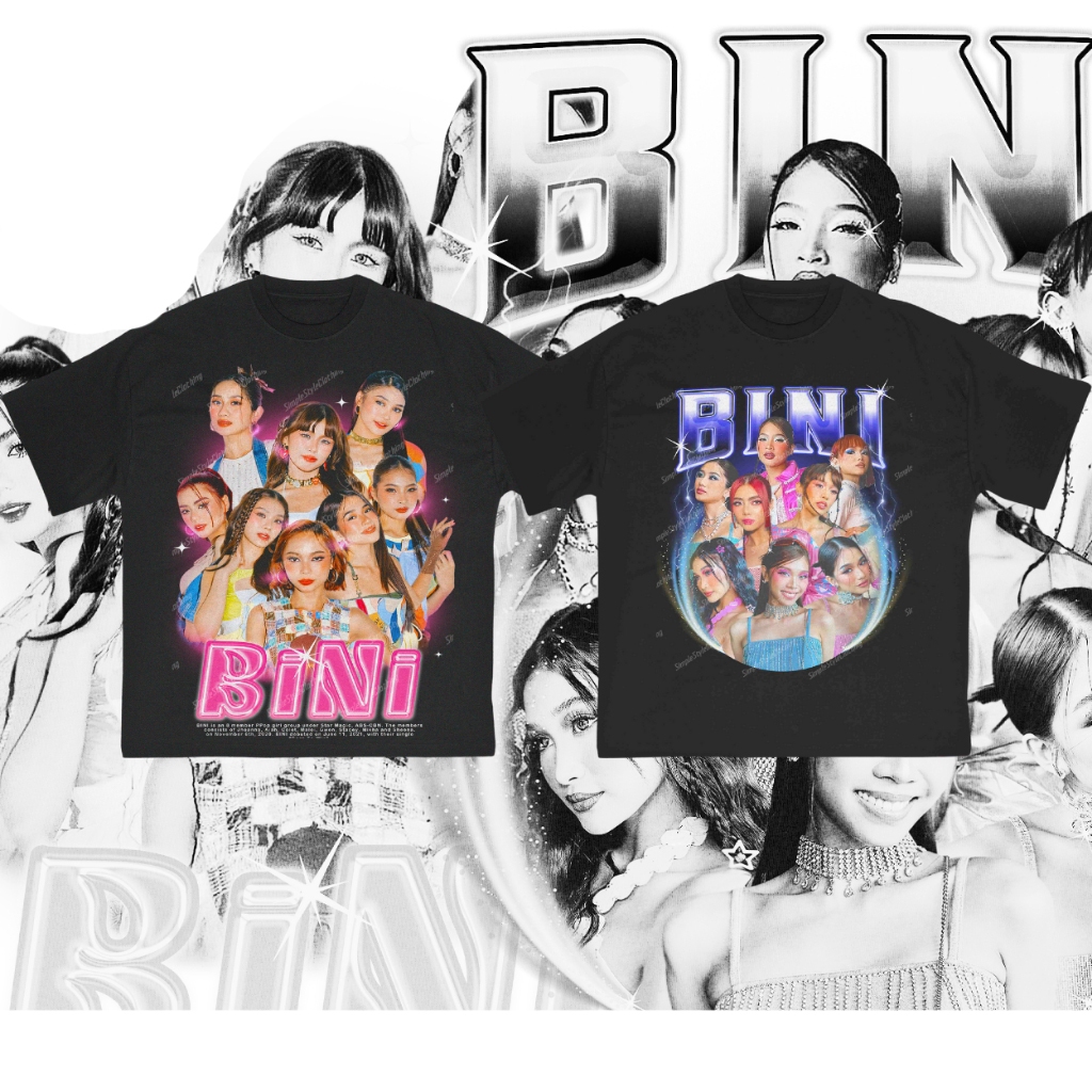 BINI pink and blue oversized T-shirt | Simple, trendy and fashionable ...