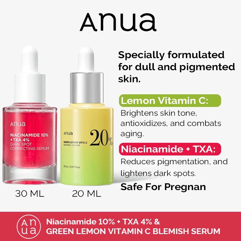 Anua Niacinamide 10% + TXA 4% Dark Spot Correcting Serum Whitening ...