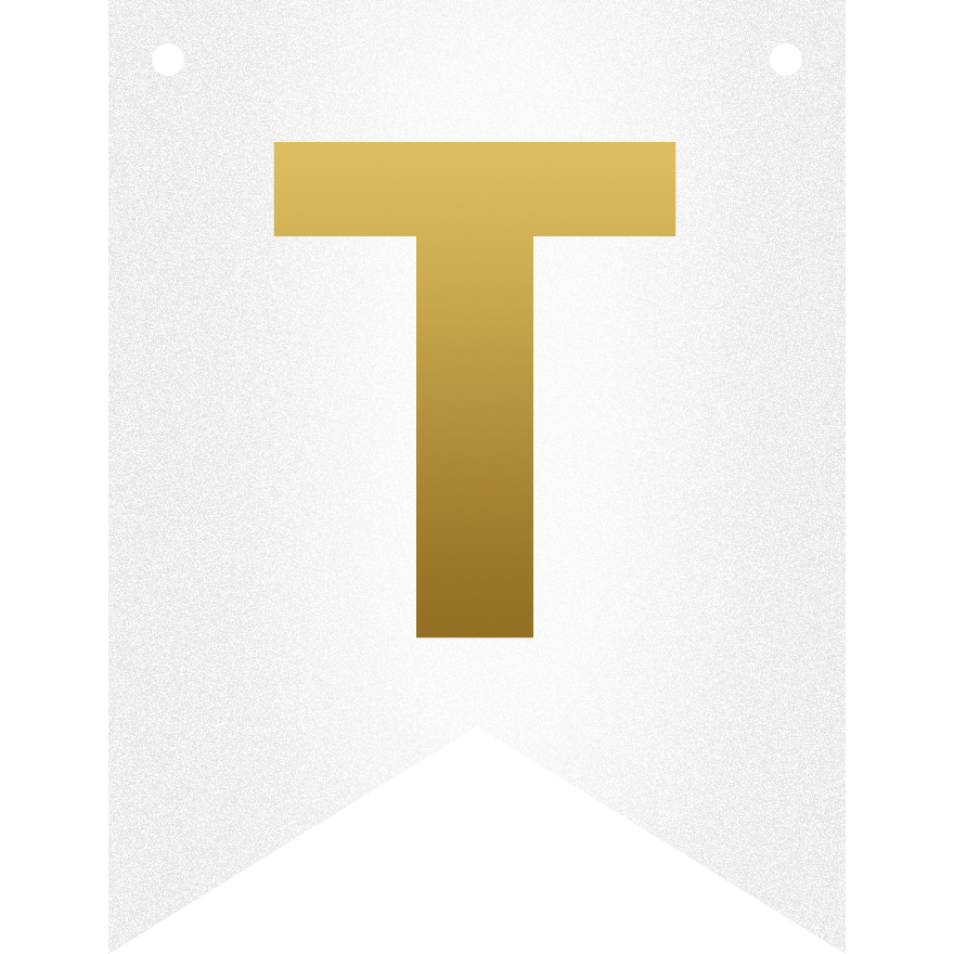 DIY White Customized Gold Font Big Size Banner Alphabet Letters Number ...