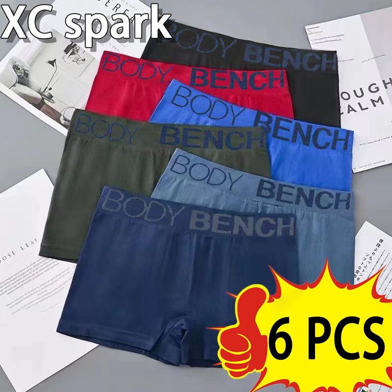 XC 1-6pcs BENCH Men's Underwear High Elastic Boxer Briefs Breathable ...