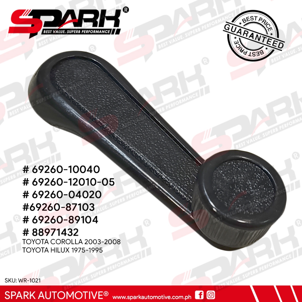 Window Riser Window Crank Handle Window Regulator Handle Toyota Corolla ...