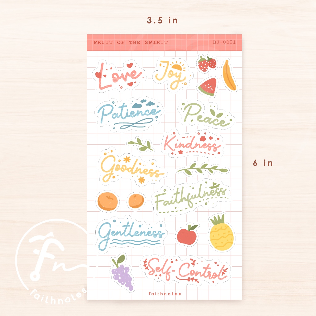 Bible Journal Sticker - FRUIT OF THE SPIRIT | Journal Sticker | Planner ...