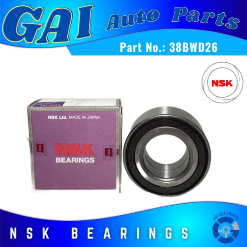 NSK Front Wheel Bearing for HONDA CITY / JAZZ 2003-2008 (38BWD26 ...