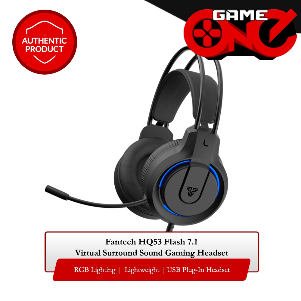 Fantech HQ53 Flash 7.1 Virtual Surround Sound Gaming Headset | Shopee ...