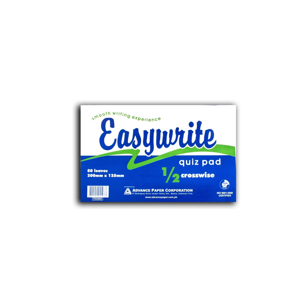 10pads/Ream Easywrite 80leaves (1/2 Crosswise, 1/2 Lengthwise, 1/4 Quiz ...