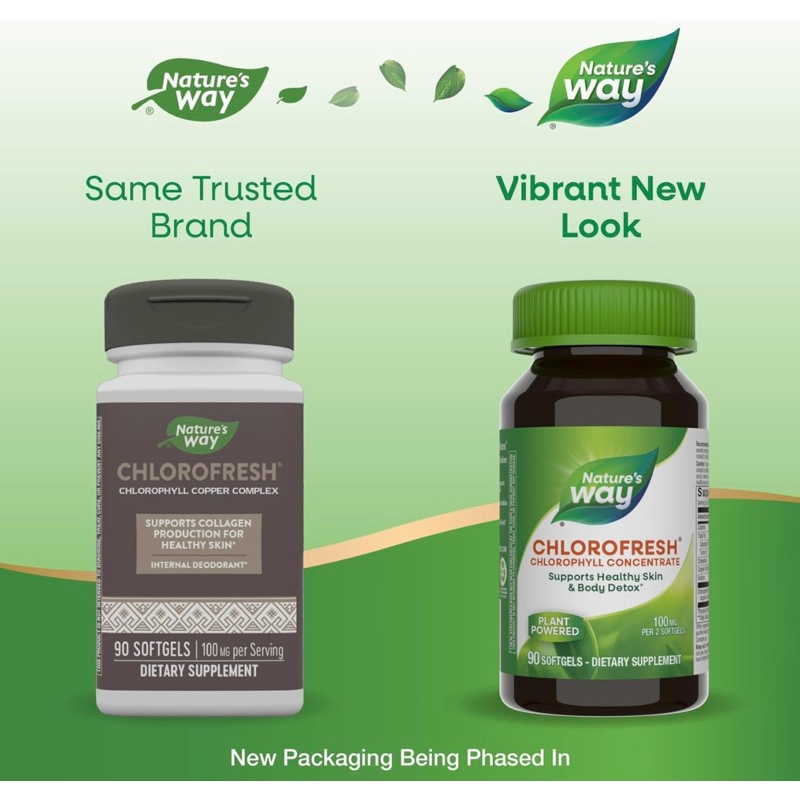 Nature's Way, Chlorofresh Chlorophyll Concentrate 50 mg 90 Softgels
