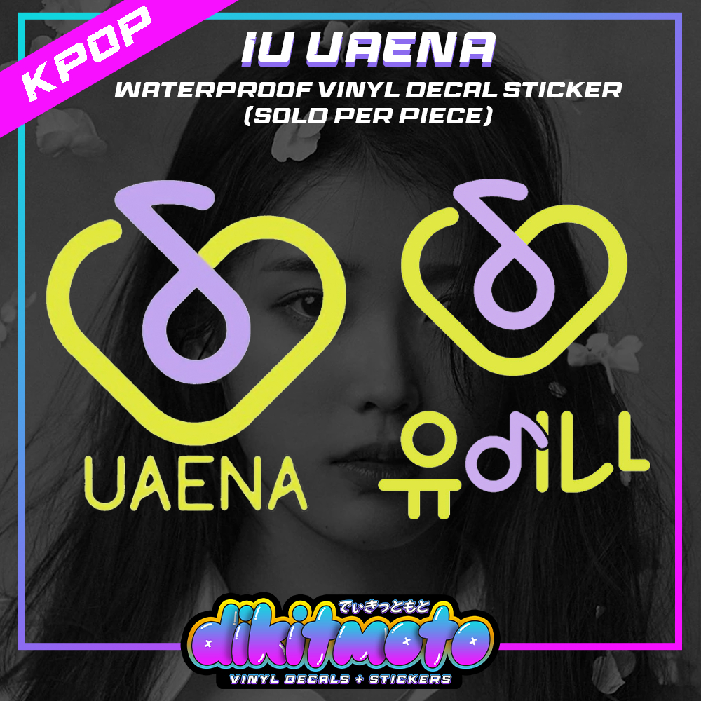 [dikitmoto] KPOP IU Uaena Logo Waterproof Vinyl Decal Sticker Aquaflask ...