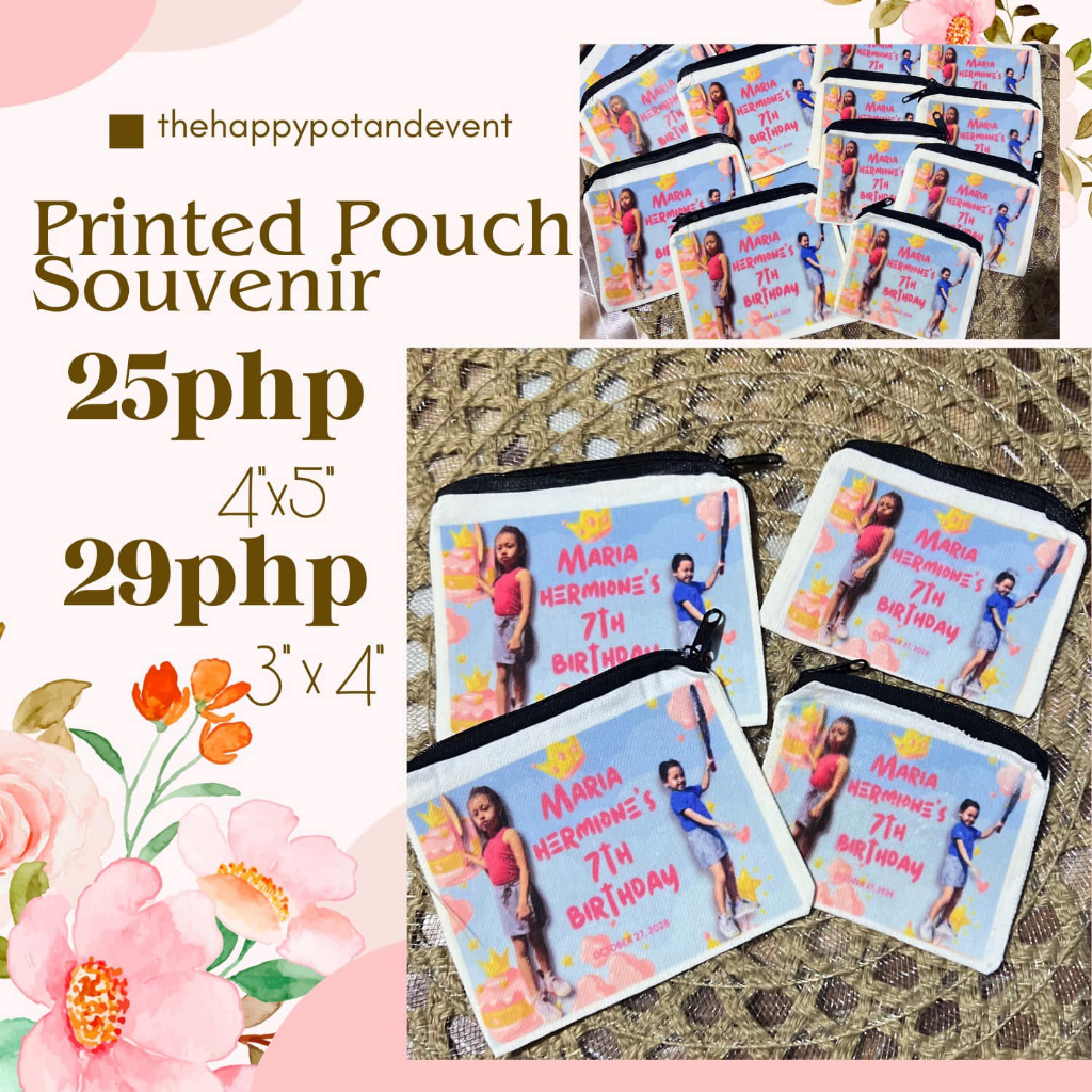Customized Printed Pouch Souvenirs/ Giveaways/ Token for weddings ...