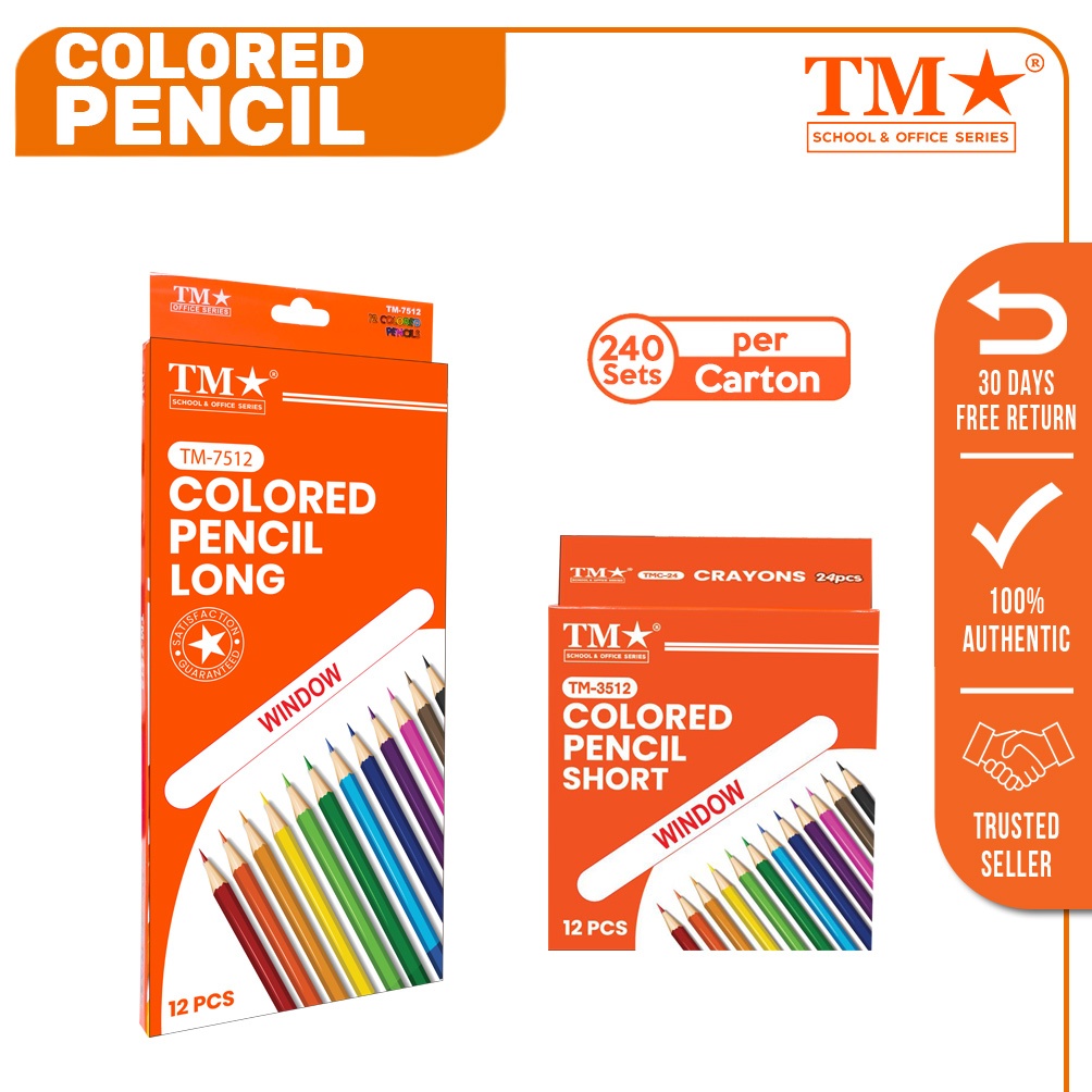 TM 240 sets Colored Pencil 12 colors | Shopee Philippines