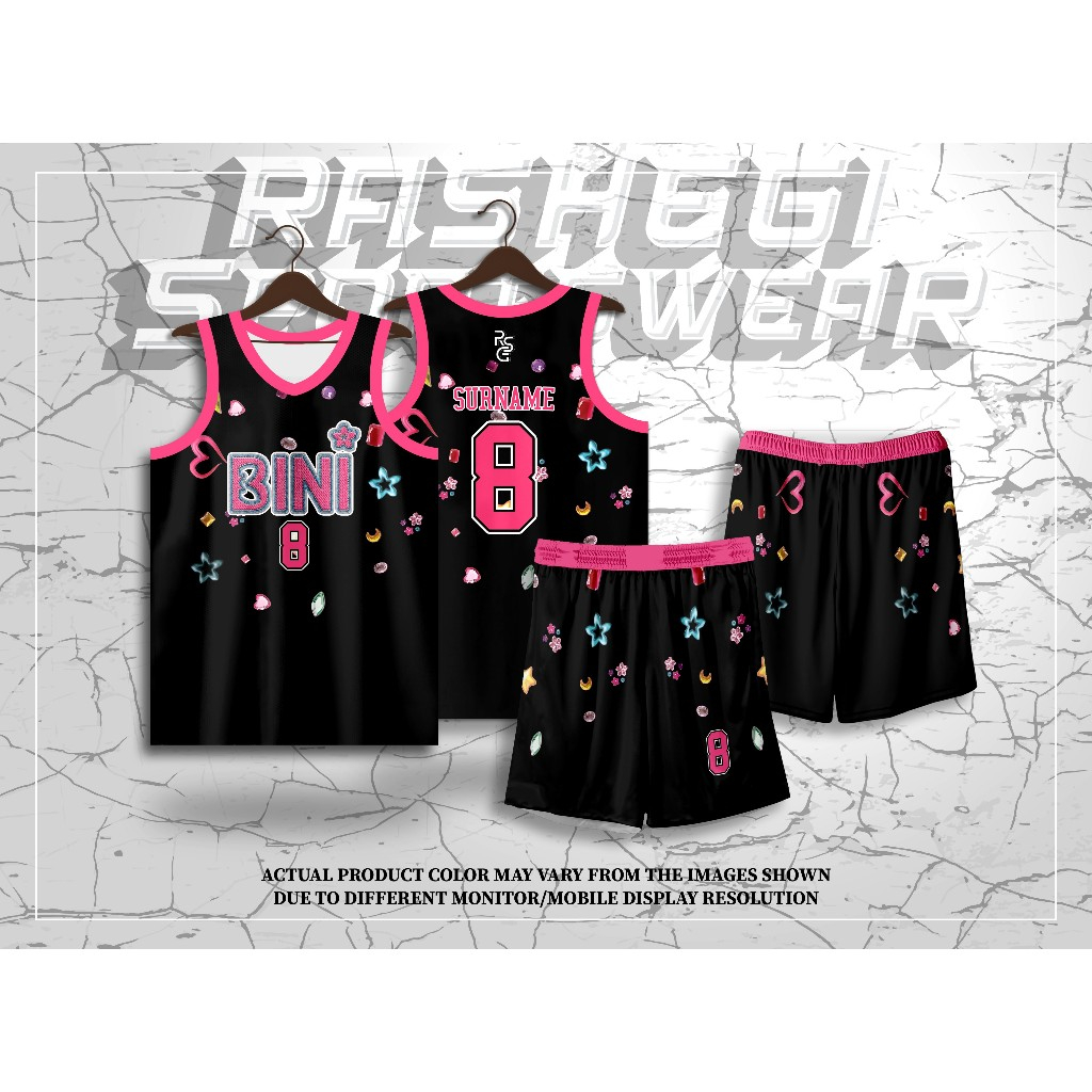 2024 RSG Customized Jersey Full Sublimation Bini Black and Pink Jersey ...