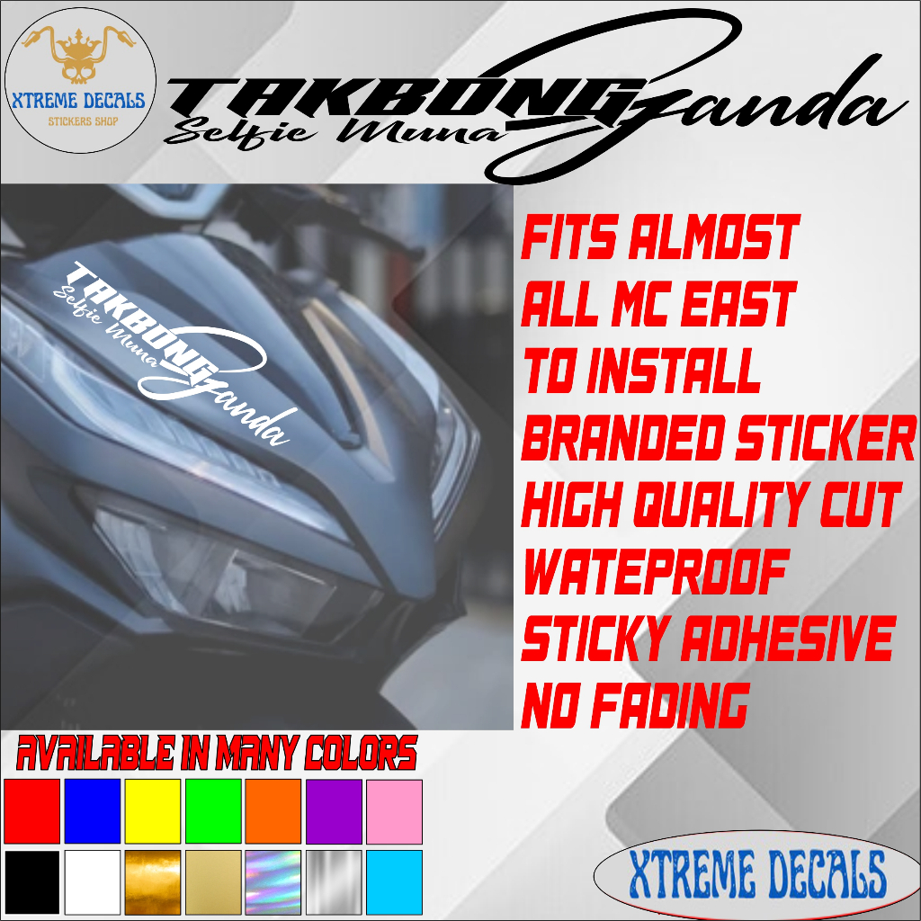 Takbong ganda selfie muna sticker waterproof | Shopee Philippines