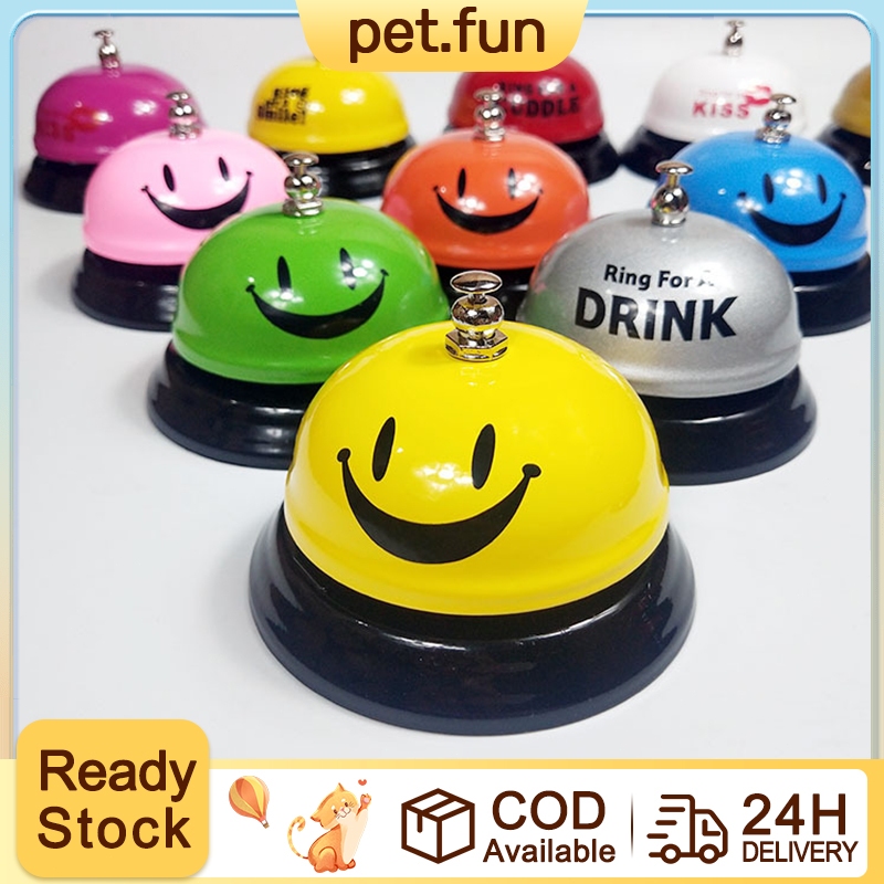 Desk Bell Smile Face Metal Anti-Rust Front Reception Table Call Bell ...