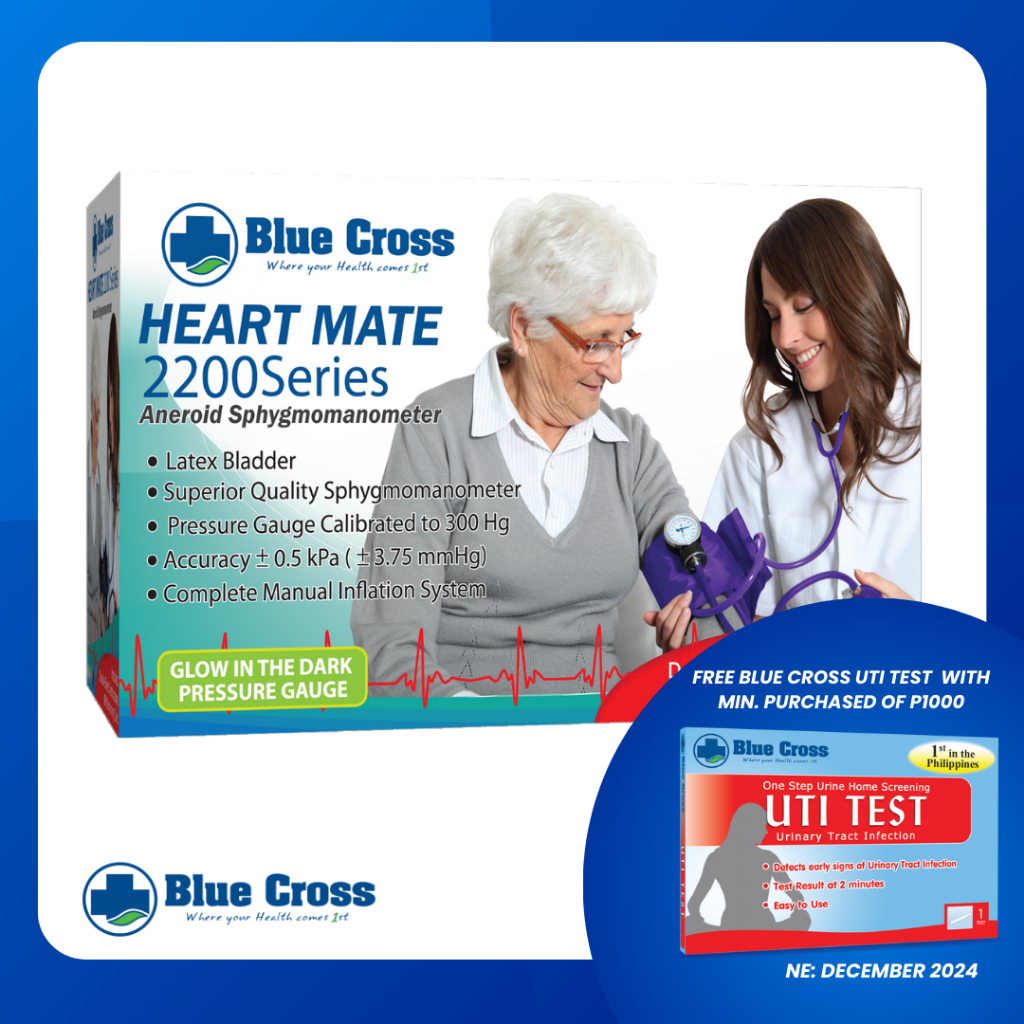 Blue Cross Heart Mate 2200 Series Aneroid Sphygmomanometer Shopee Philippines
