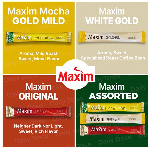 Maxim Korean Instant Coffee ( Maxim White Gold, Maxim Mocha Gold, Maxim ...