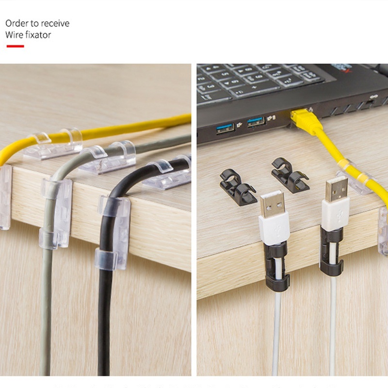 20PCS Cable Organizer Clips Cable Management Desktop &Workstation Wire ...