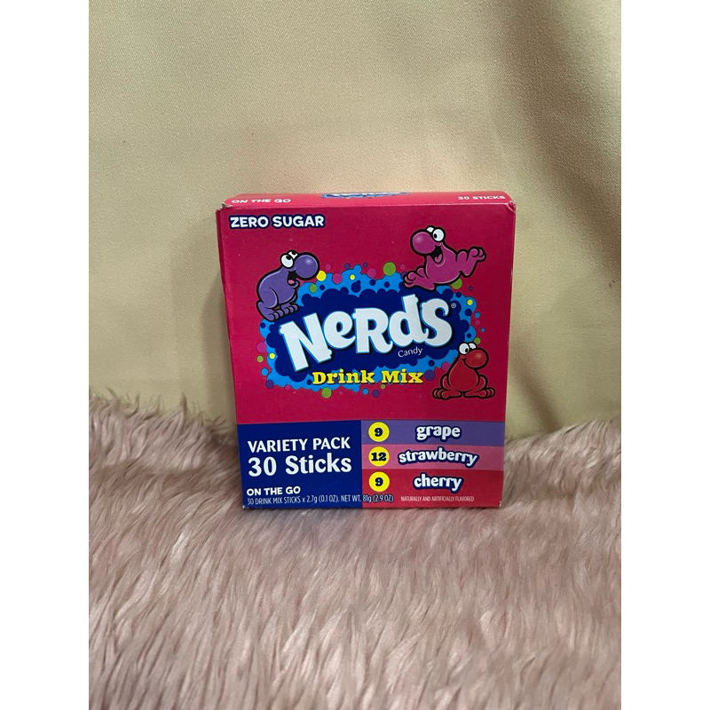 Nerds Drink Mix Zero Sugar Variety Pack 30 Sticks (2025 Expiry 