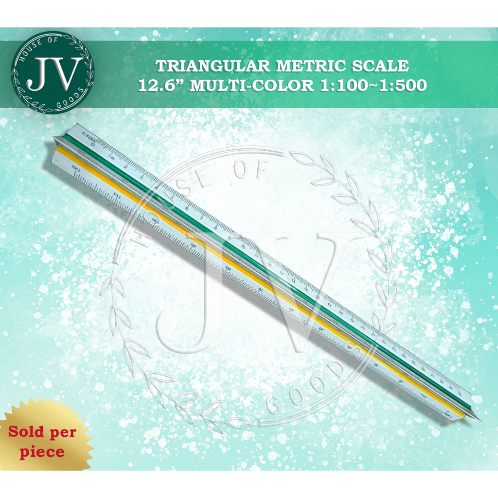 TRIANGULAR METRIC SCALE COLORED CODED 1pc | Shopee Philippines
