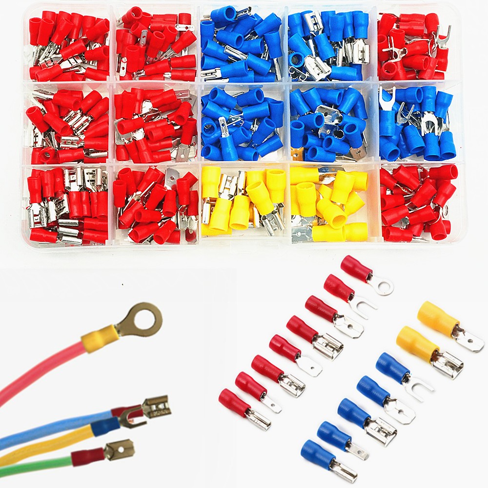 280/480/1200Pcs Assorted Spade Terminals Insulated Cable Connector ...