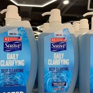 Suave Cleansing Shampoo Daily Clarifying Deep Cleansing 33.8 oz (1L ...