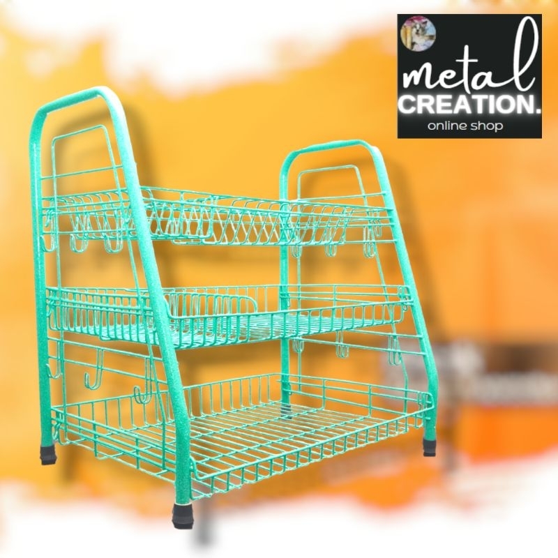 MetalCreation Dish Rack Tube 3L Collapsible Plate Organizer Space ...