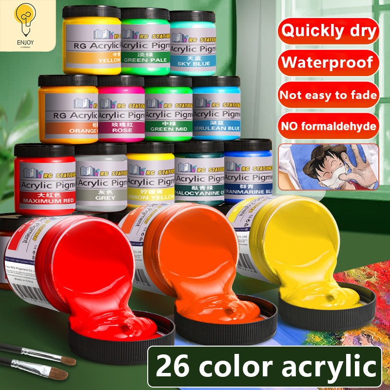 60/100ML Acrylic Paint Set for Painting Textile Nail Fabric Glass