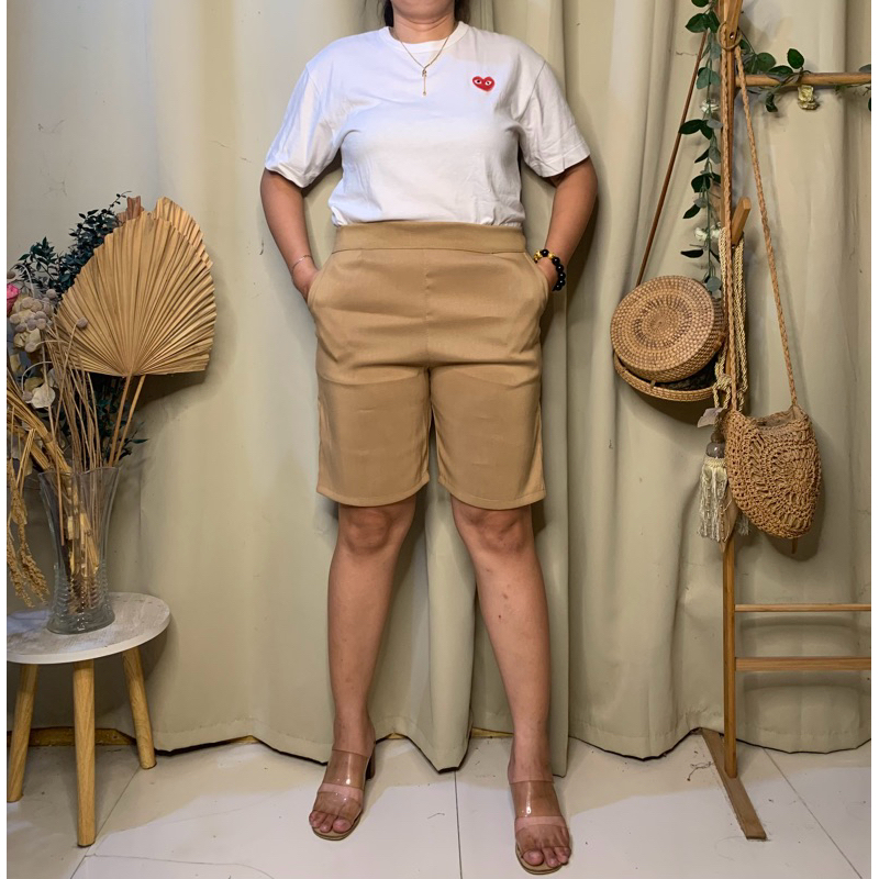 TOKONG WOVEN SHORT GARTERIZED BACK WAIST PLAIN | Shopee Philippines