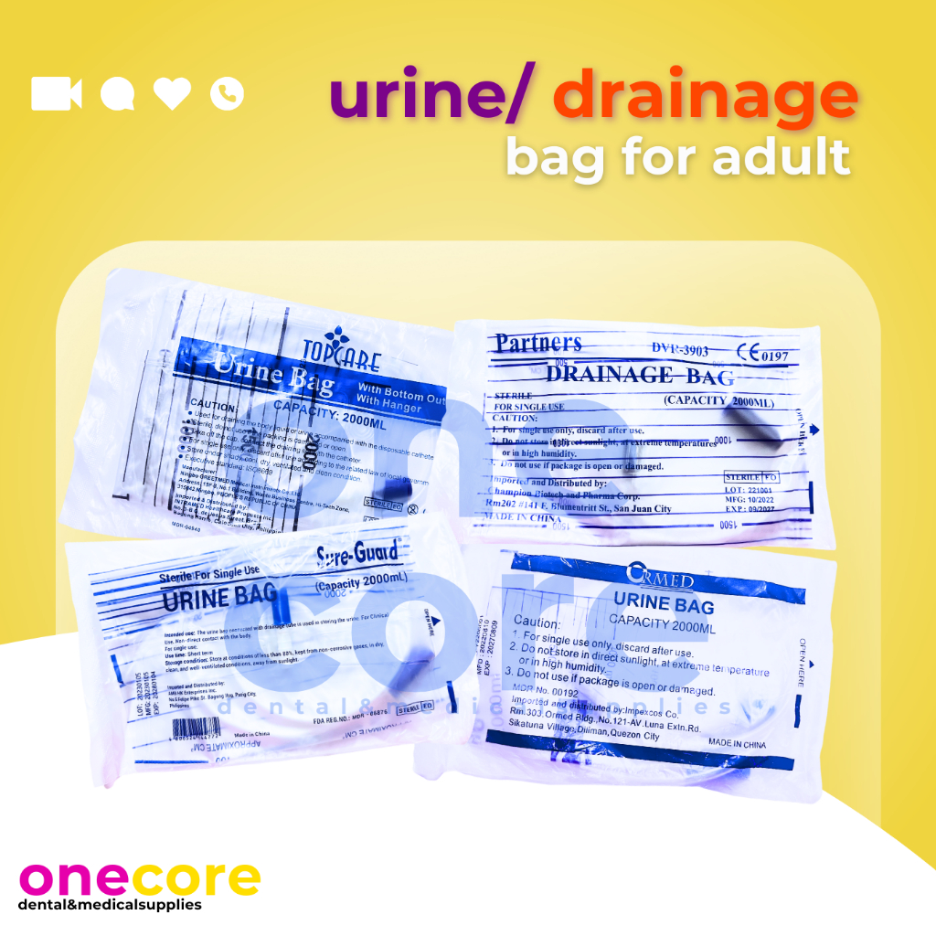 Urine Bag for Adult Sterile 2000ml (Sold Per Pack) | Shopee Philippines