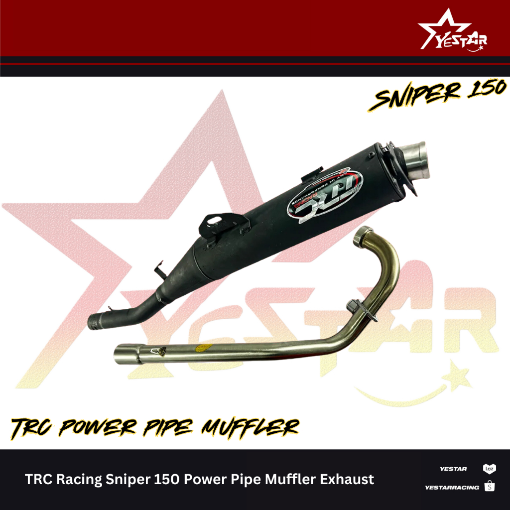 YestarRacing TRC Power Pipe for Sniper 150 Muffler Exhaust Silencer