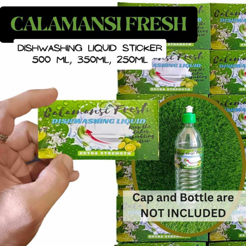 BRCos 36 Pcs Generic Sticker Label For Dishwashing Liquid Bottle (500ml ...