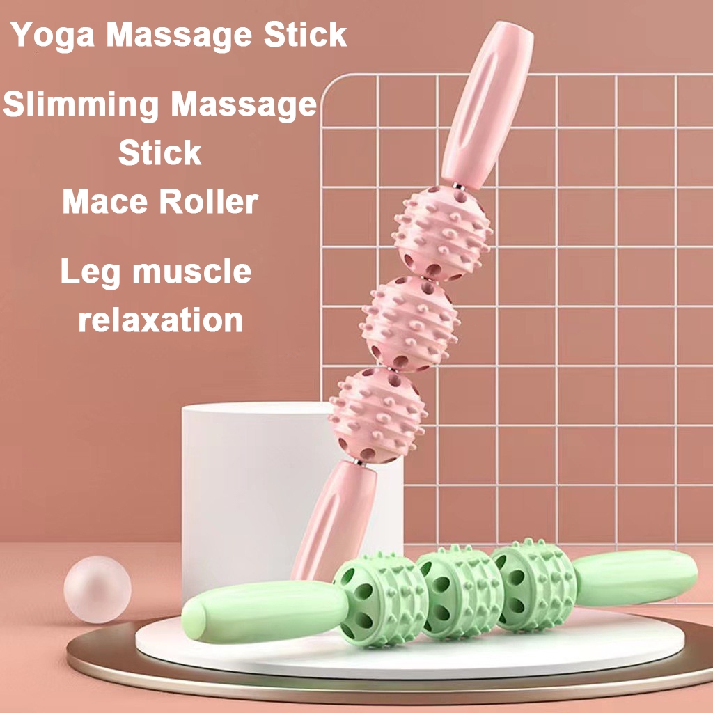 Massage stick mace roller fitness fascia stick leg muscle relaxation ...