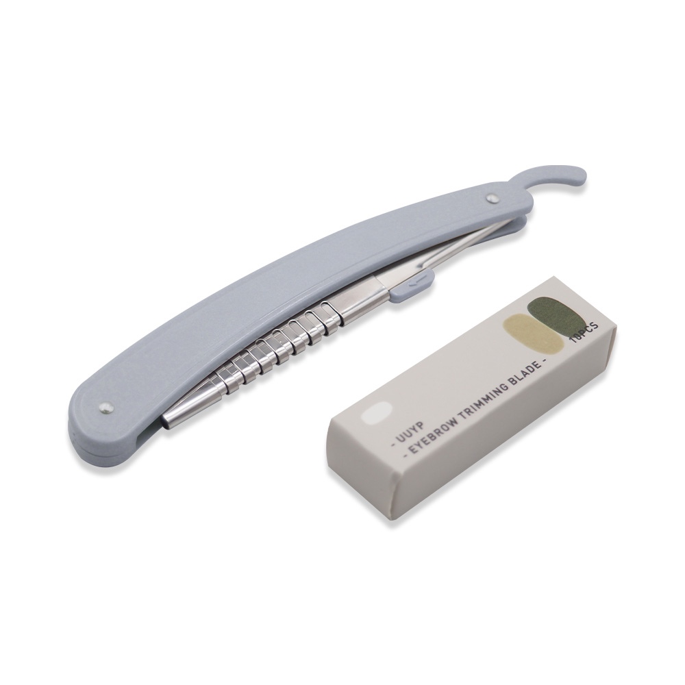 Gladking Eyebrow Hair Trimmer / Razor with 10 Pcs Replacement Blades ...