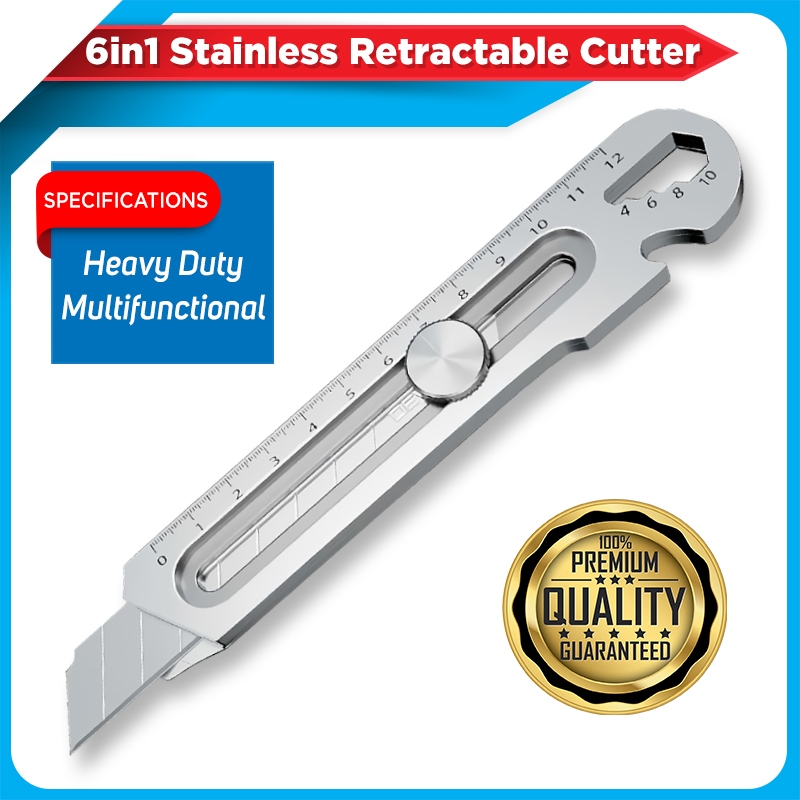 6-in-1 Stainless Heavy Duty Retractable Cutter | Shopee Philippines