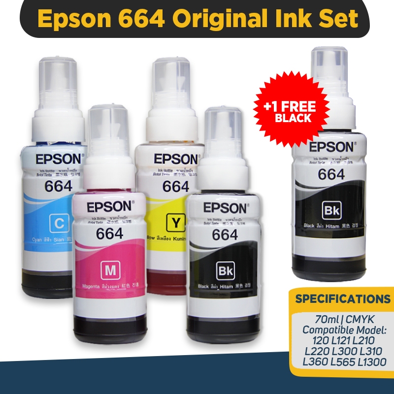 EPSON Original Ink #664 For Epson L1300 l EP ink L120/121 l EP #672 ...