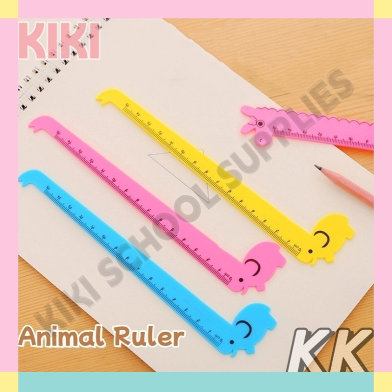 KK Cute Elephant Shaped Drawing Ruler 15cm Creative Cartoon Plastic ...