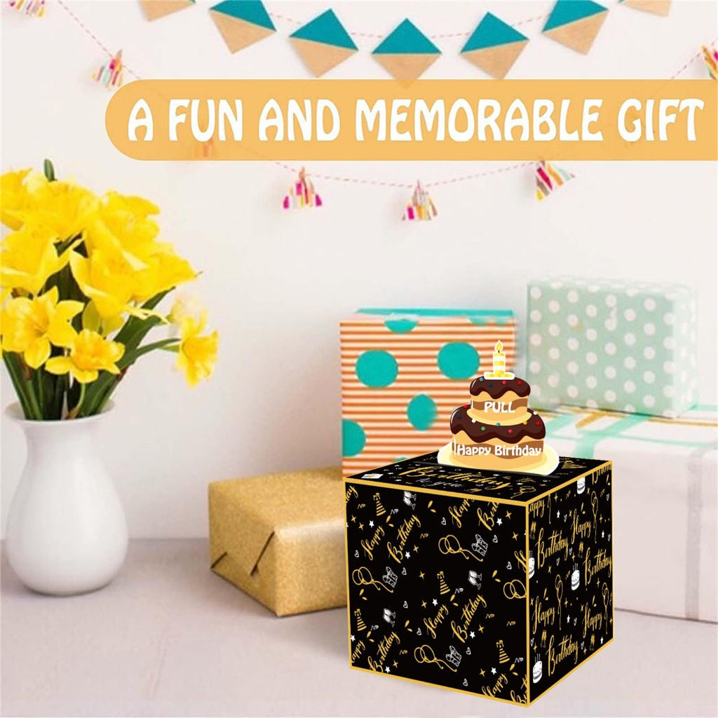 Pull Box for Cash Gift DIY Birthday Money Surprise Box with Pull out ...