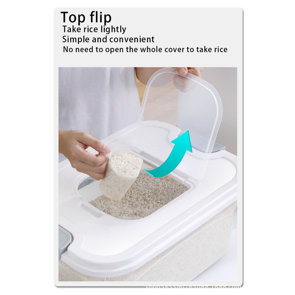 Insect Proof Rice Bucket with Lid Food Storage Rice Bucket Household ...