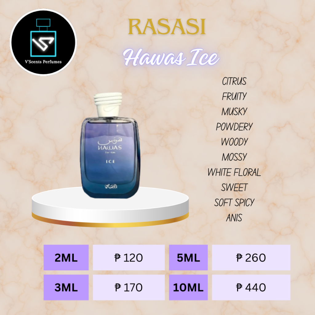 [ Rasasi ] Hawas Ice EDP Decant (Invictus Aqua Dupe) | Shopee Philippines
