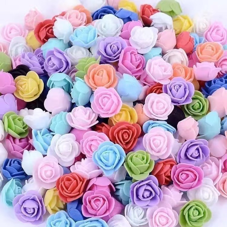 100Pcs PE Foam Rose Artificial Flowers Wedding Decorations For Home ...