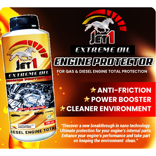 JET1 EXTREME OIL ENGINE PROTECTOR FOR GAS AND DIESEL ENGINE TOTAL ...