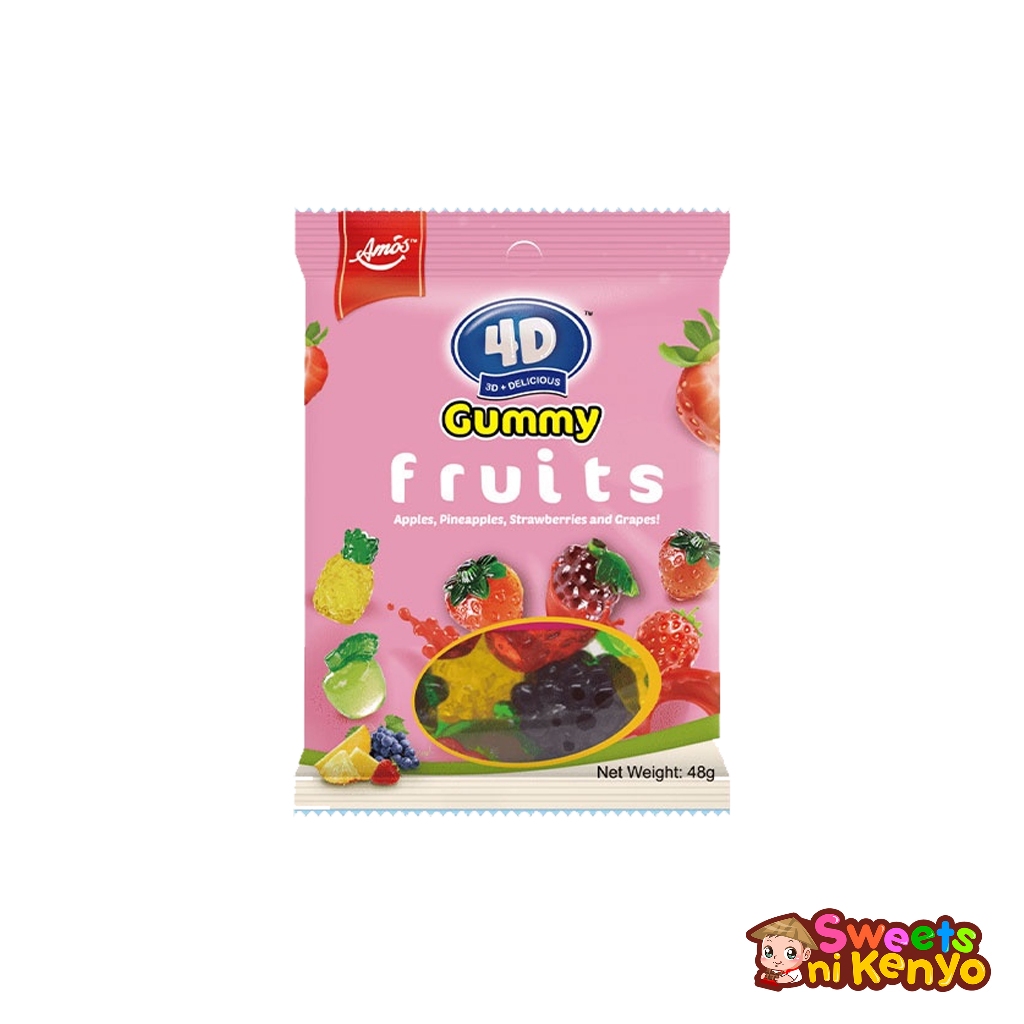 4D Gummy Fruit Candies 48g | Shopee Philippines