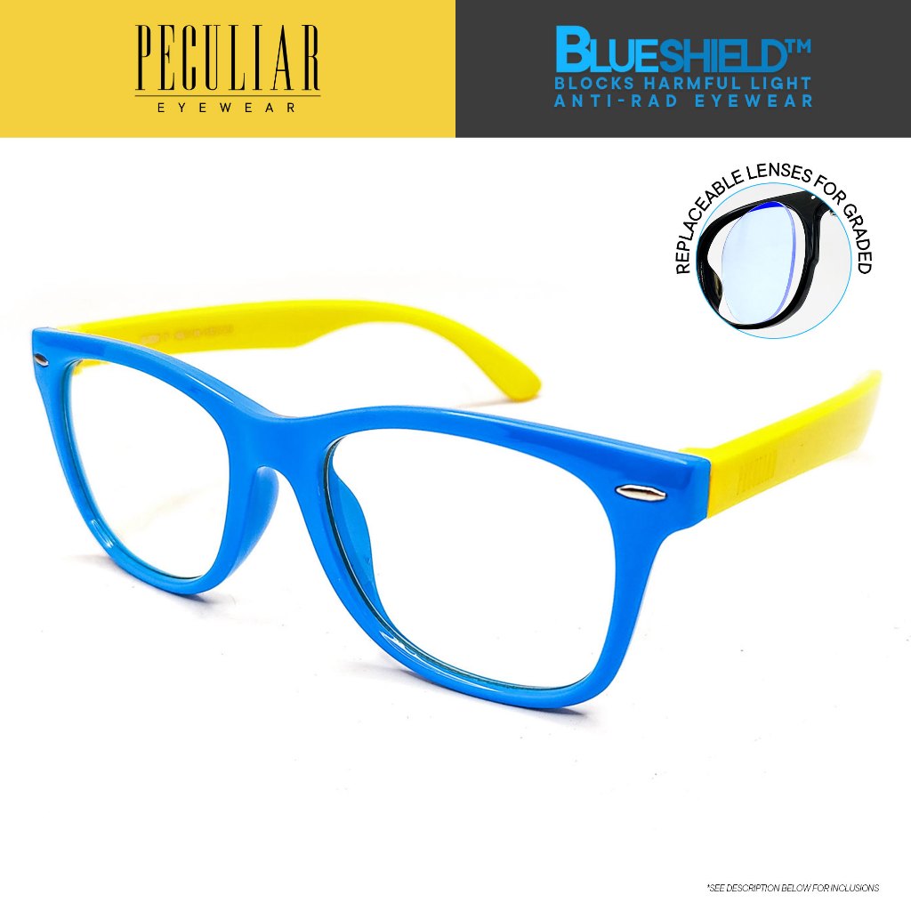 Peculiar Avery Kids Square 10 years TR90 FLEX Anti Radiation Glasses  Anti Radiation Eyeglass