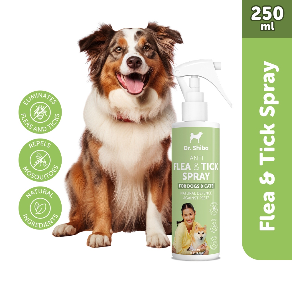 Dr. Shiba Anti Flea & Tick Spray for Dogs & Cats Infused with