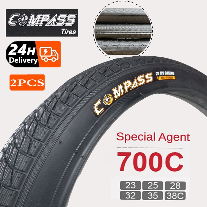COMPASS Tire 700C Road Bike Tire 700x23 25 28 35 38c Non slip Ultralight Bicycle RB Tire Accessories
