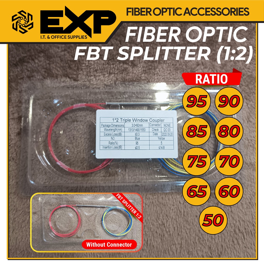 FIBER OPTIC FBT SPLITTER 1:2 (FUSED BICONICAL TAPER) | Shopee Philippines