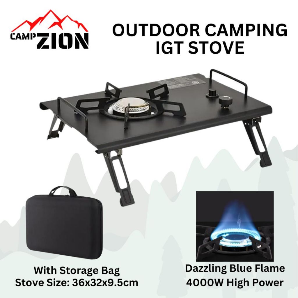 Foldable Stainless Steel Camping Gas Stove - 4000W Portable