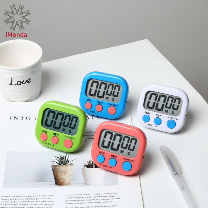 Large Magnetic LCD Digital Kitchen Countdown Timer Alarm with Stand ...