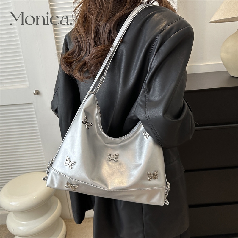 Monica】Women Fashion Large Capacity Commuting Tote Bag Korean