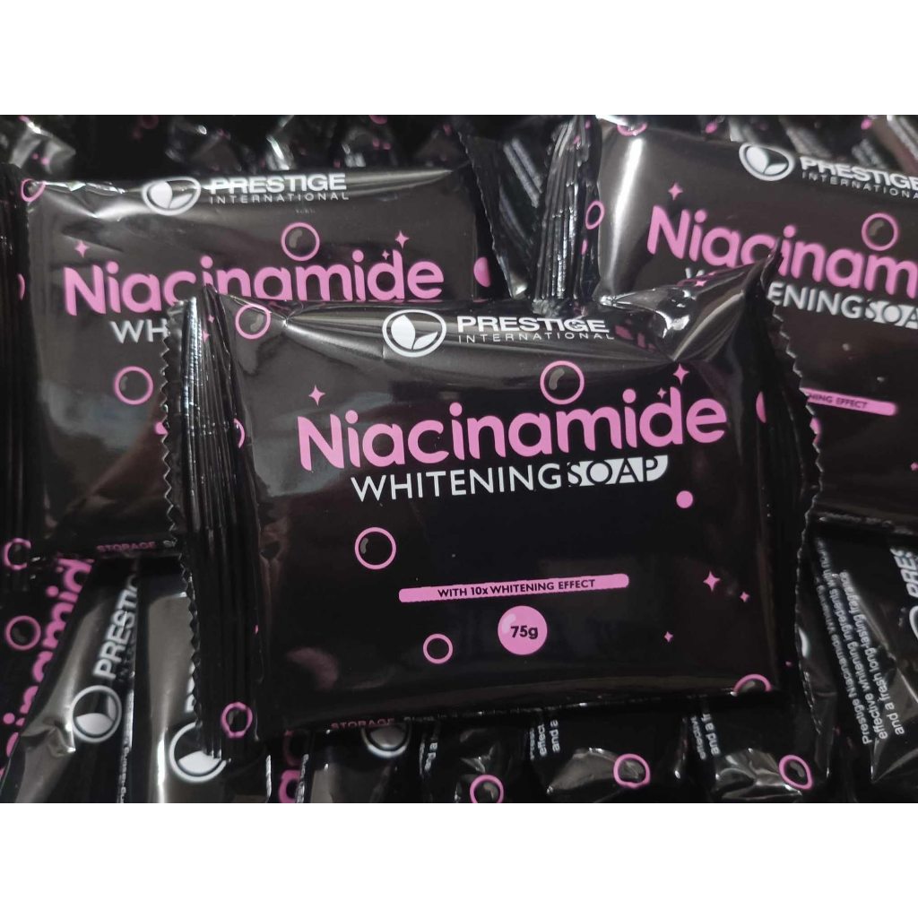 Prestige Niacinamide Whitening Soap Bundle Of 4 For Acne And Oily